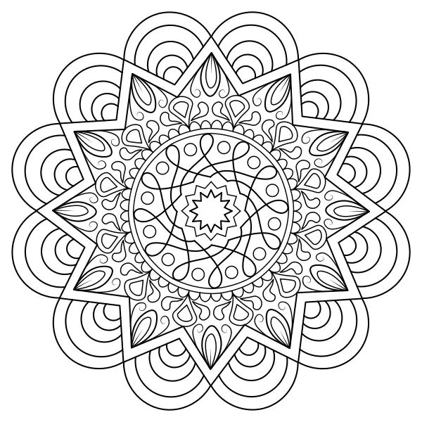 Mandala | Online omaľovánky pre deti