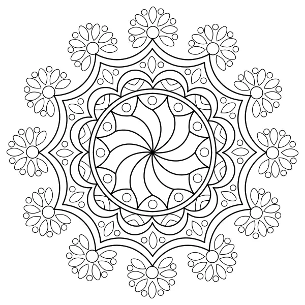 Mandala 3 | Online omaľovánky pre deti