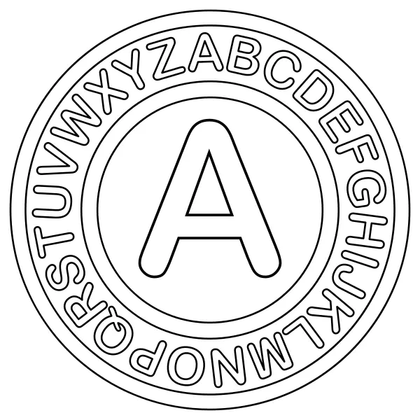 Písmeno A | Online omaľovánky pre deti