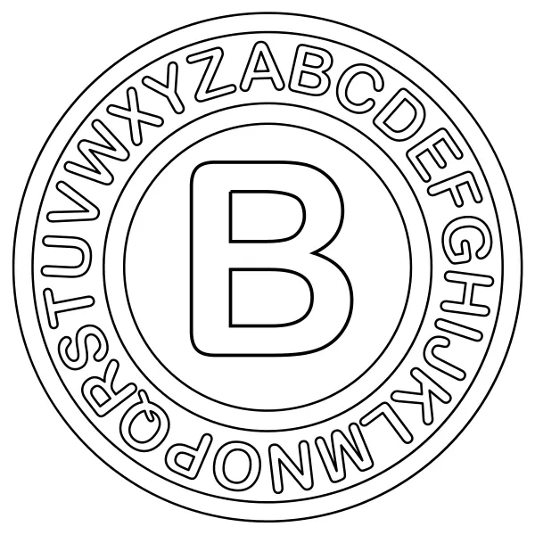 Písmeno B | Online omaľovánky pre deti
