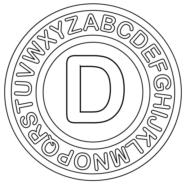 Písmeno D | Online omaľovánky pre deti