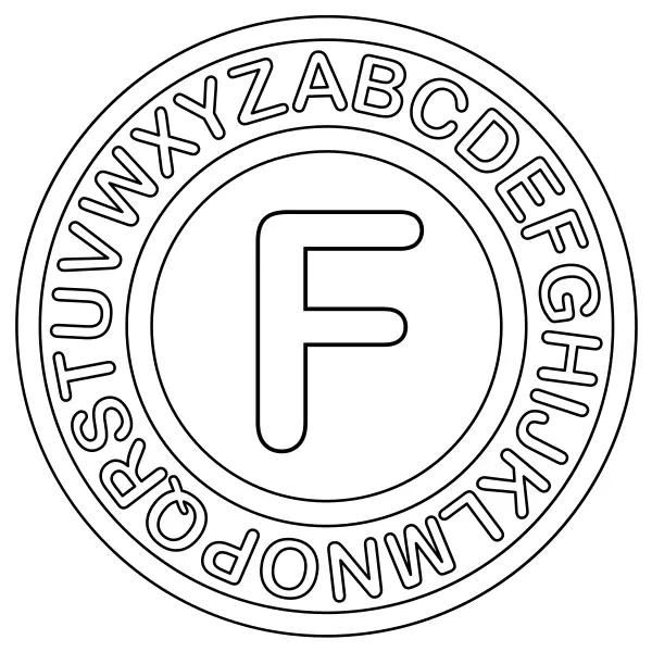 Písmeno F | Online omaľovánky pre deti