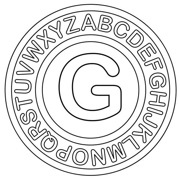 Písmeno G | Online omaľovánky pre deti