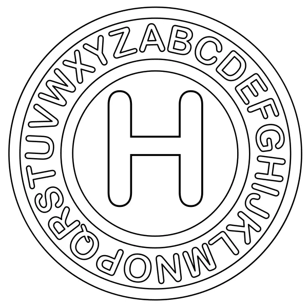 Písmeno H | Online omaľovánky pre deti