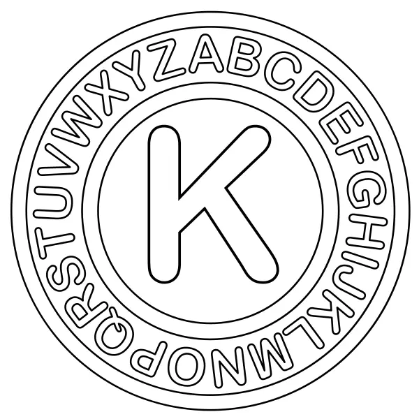 Písmeno K | Online omaľovánky pre deti