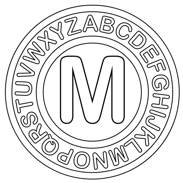 Písmeno M | Online omaľovánky pre deti