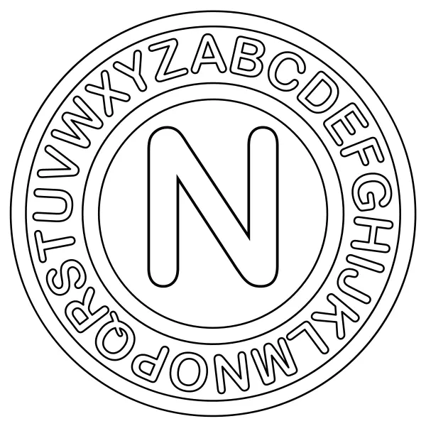 Písmeno N | Online omaľovánky pre deti