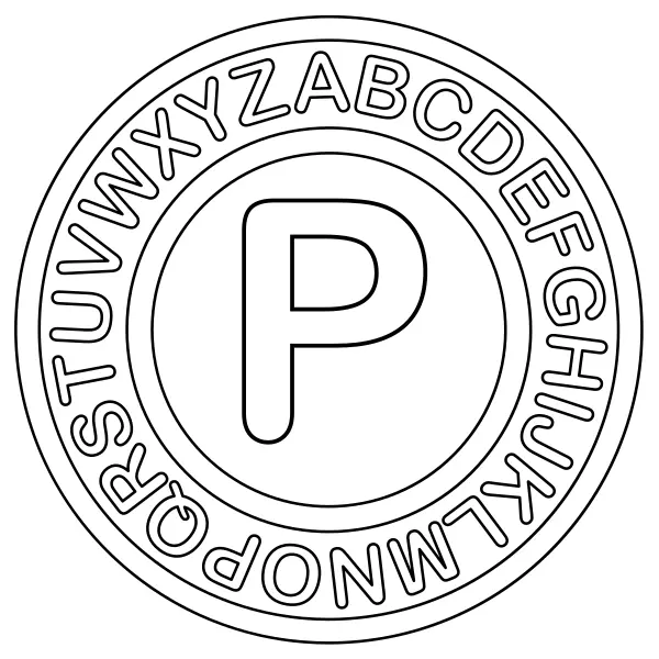 Písmeno P | Online omaľovánky pre deti