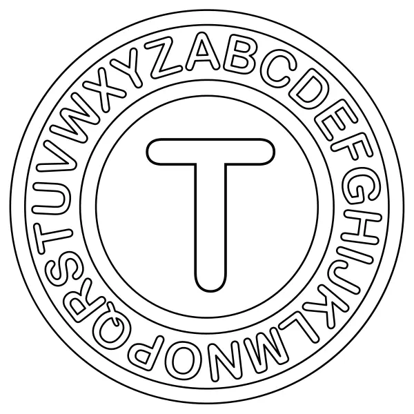 Písmeno T | Online omaľovánky pre deti