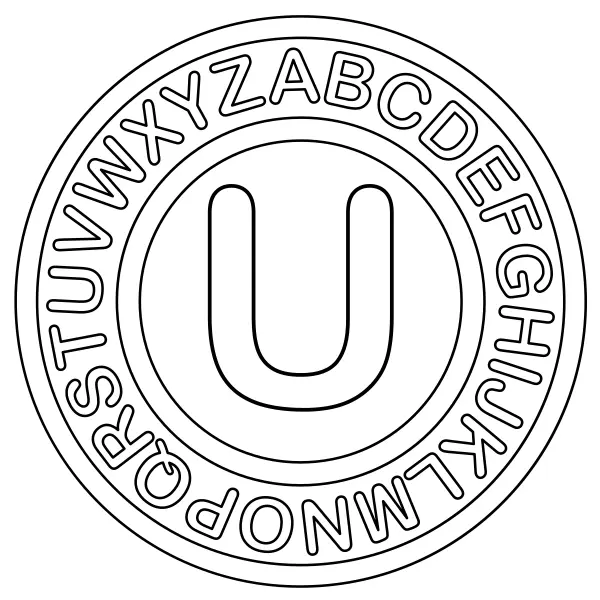 Písmeno U | Online omaľovánky pre deti