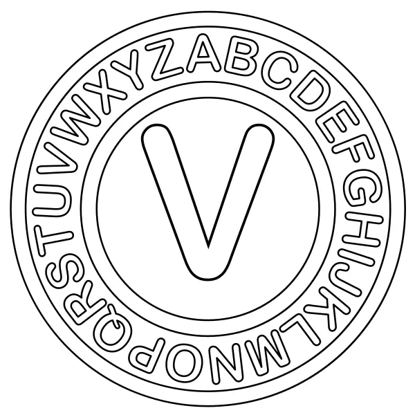 Písmeno V | Online omaľovánky pre deti