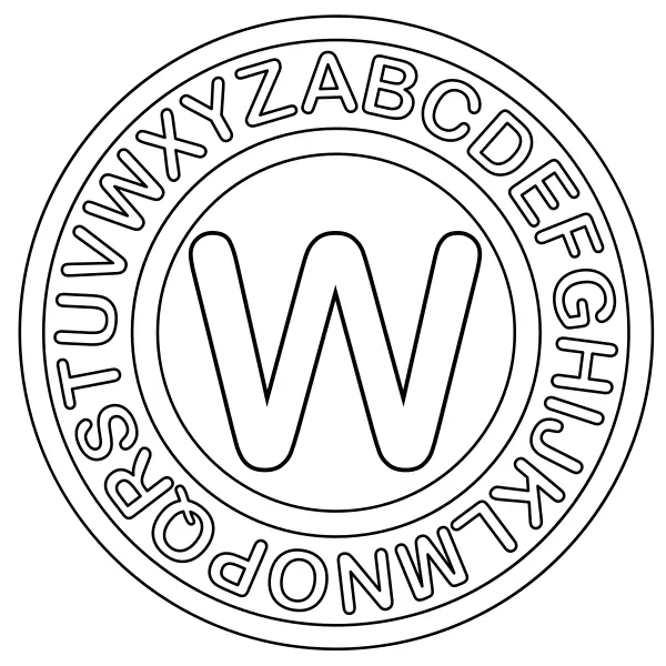 Písmeno W | Online omaľovánky pre deti