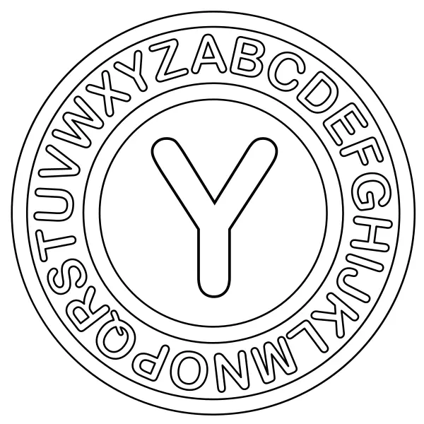 Písmeno Y | Online omaľovánky pre deti