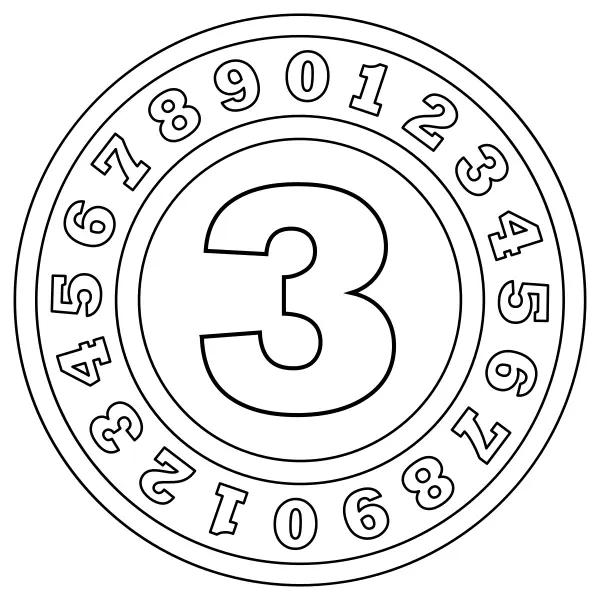 Číslo 3 | Online omaľovánky pre deti