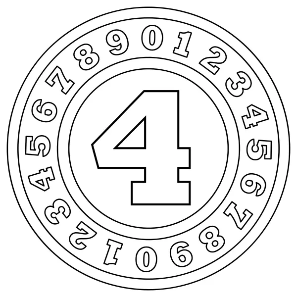 Číslo 4 | Online omaľovánky pre deti