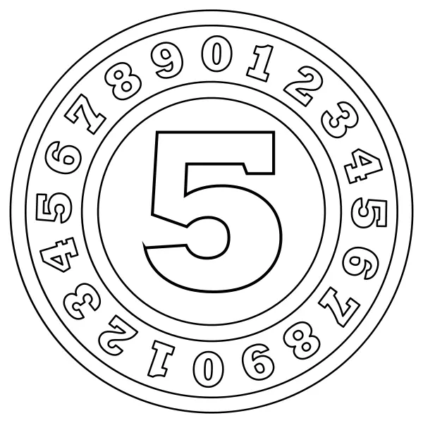 Číslo 5 | Online omaľovánky pre deti