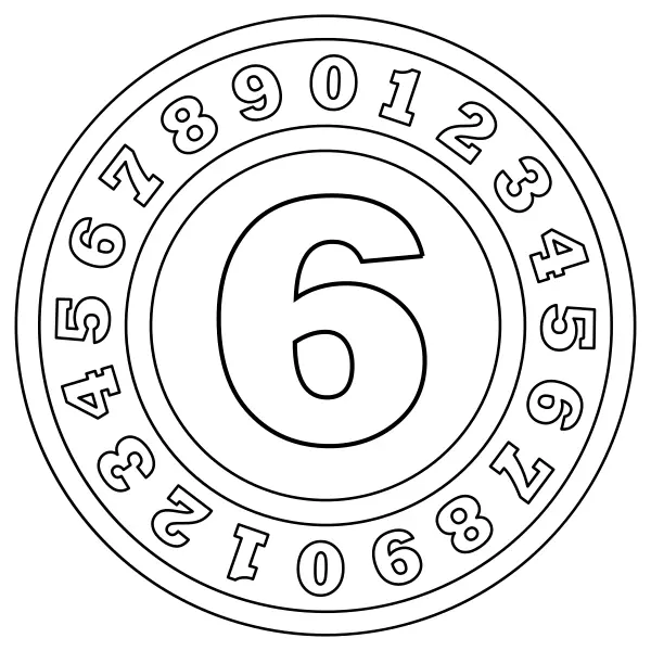 Číslo 6 | Online omaľovánky pre deti