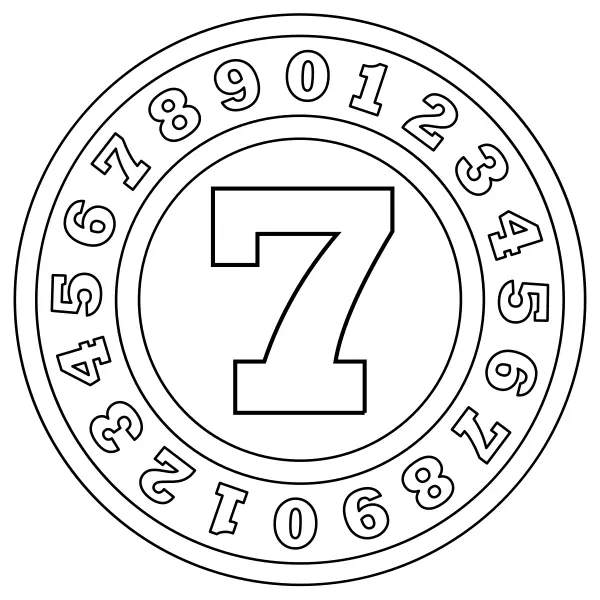 Číslo 7 | Online omaľovánky pre deti