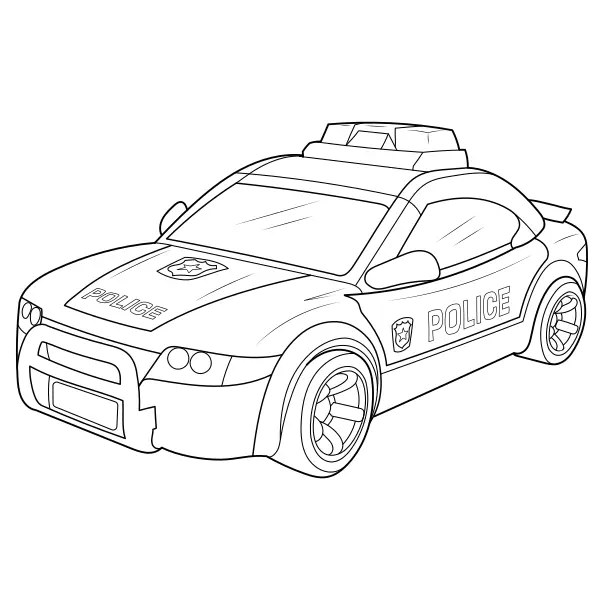 Policajné auto | Online omaľovánky pre deti