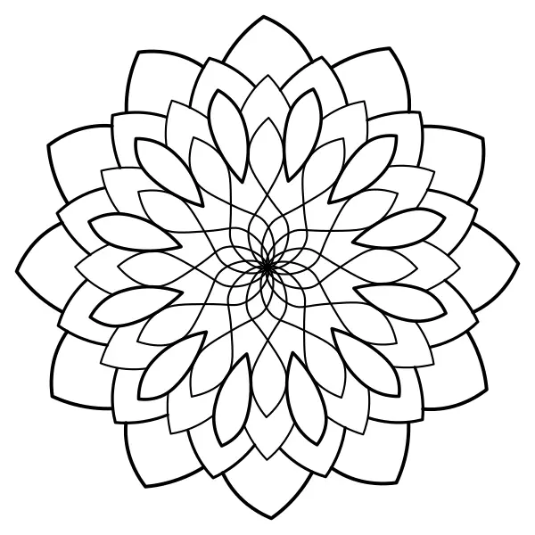 Mandala – kvet | Online omaľovánky pre deti