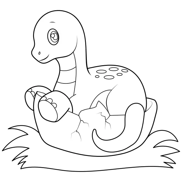 Dinosaurus – Malý diplodocus | Online omaľovánky pre deti