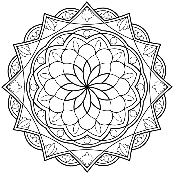 Mandala 14 | Online omaľovánky pre deti