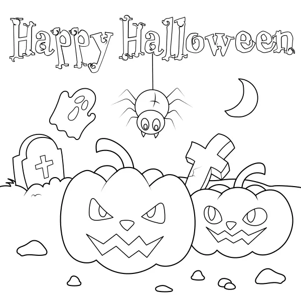 Šťastný Halloween | Online omaľovánky pre deti