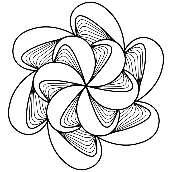 Abstraktná mandala | Online omaľovánky pre deti