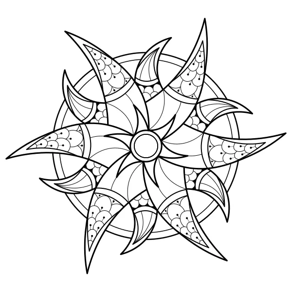 Hviezdna mandala | Online omaľovánky pre deti