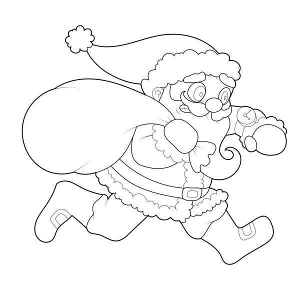 Santa sa ponáhľa | Online omaľovánky pre deti