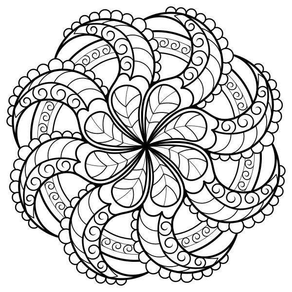 Chobotnicová mandala | Online omaľovánky pre deti