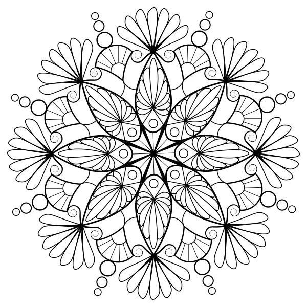 Vtáčia mandala | Online omaľovánky pre deti