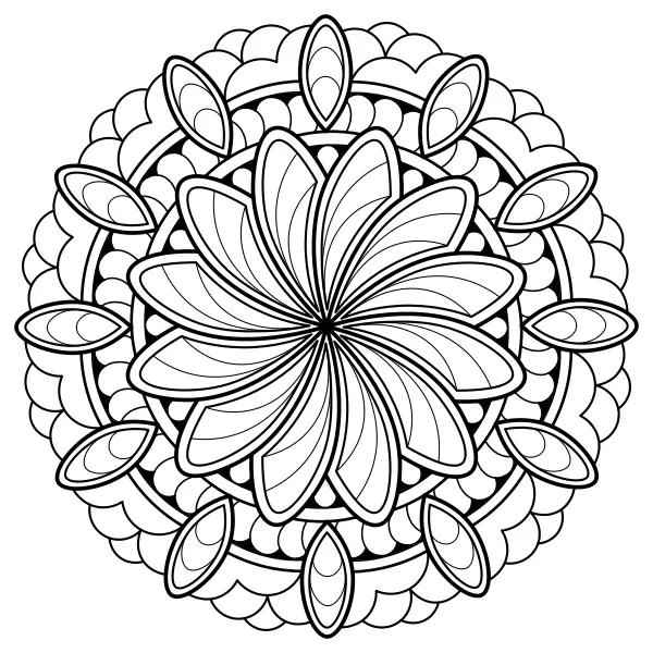 Mandala 12 | Online omaľovánky pre deti