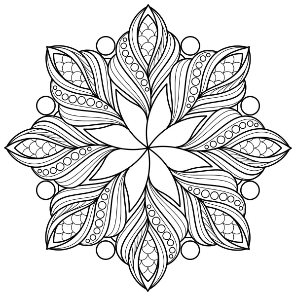 Zatočená mandala | Online omaľovánky pre deti