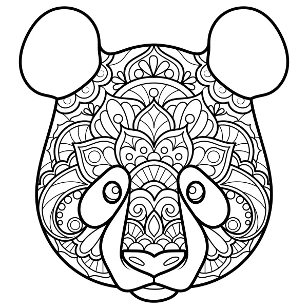 Mandala – Panda | Online omaľovánky pre deti