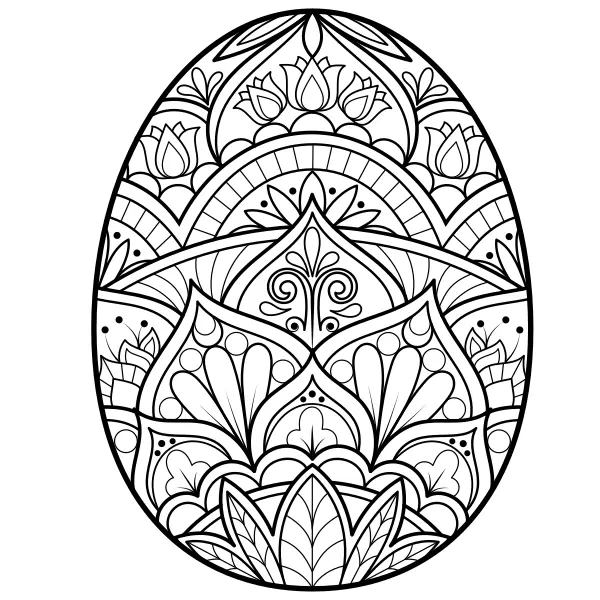 Mandala – Vajce | Online omaľovánky pre deti