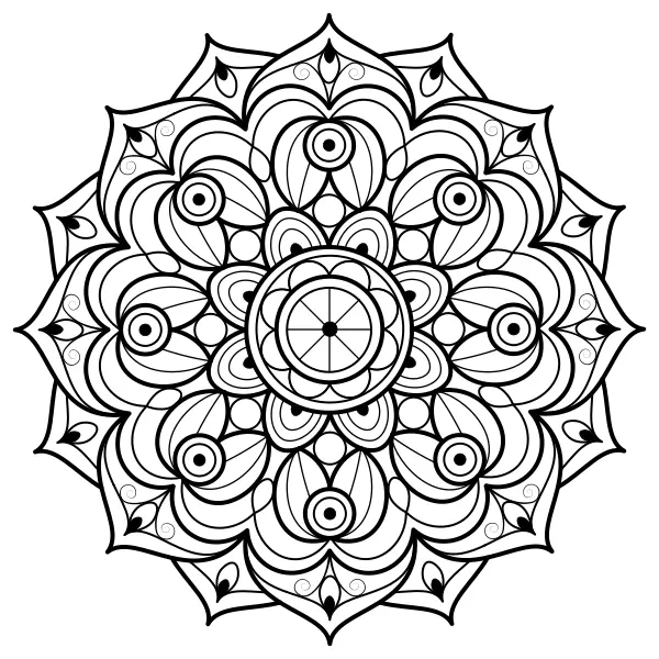 Mandala 15 | Online omaľovánky pre deti