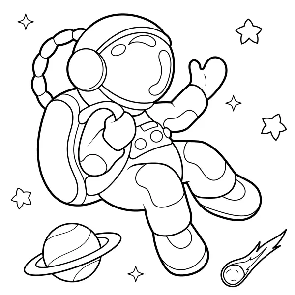 Astronaut | Online omaľovánky pre deti