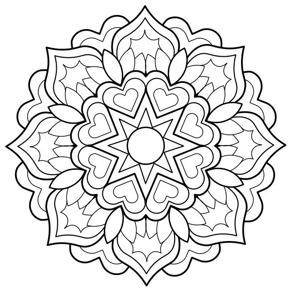Mandala 19 | Online omaľovánky pre deti