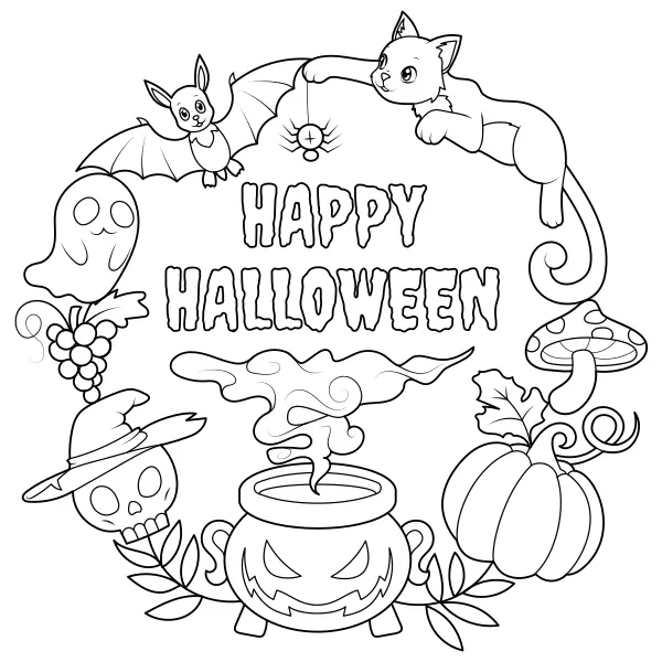 Veselý Halloween | Online omaľovánky pre deti