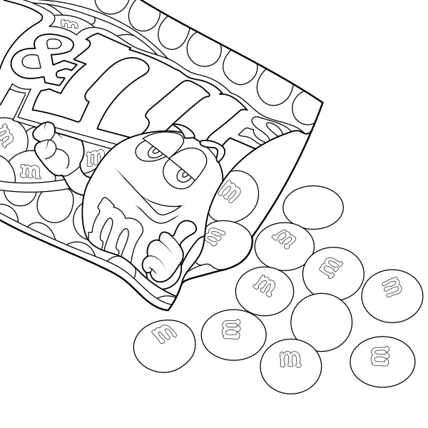 M&Ms | Online omaľovánky pre deti