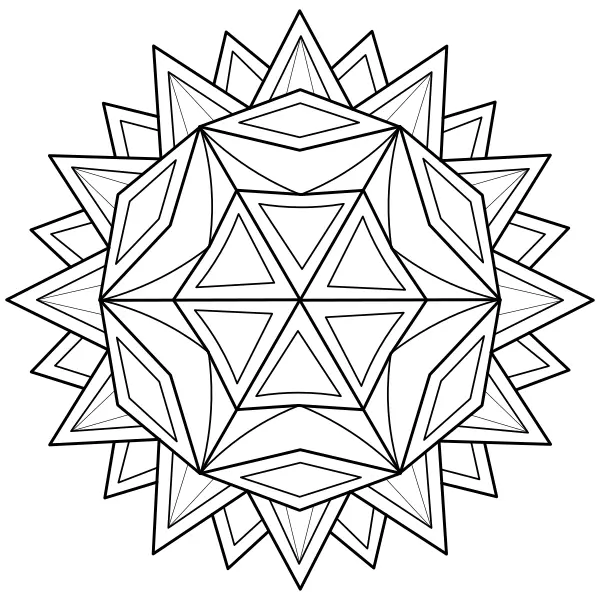 Slnečná mandala | Online omaľovánky pre deti