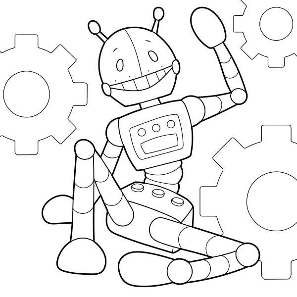 Mávajúci robot | Online omaľovánky pre deti