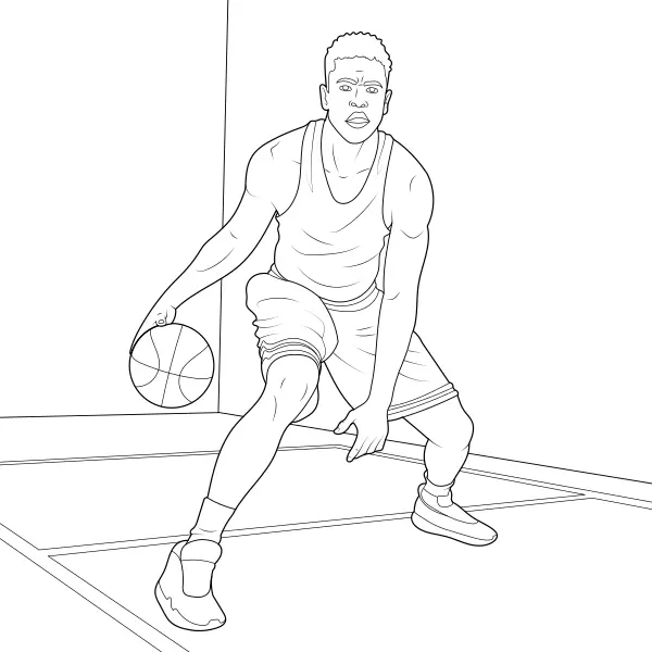 Basketbalista | Online omaľovánky pre deti