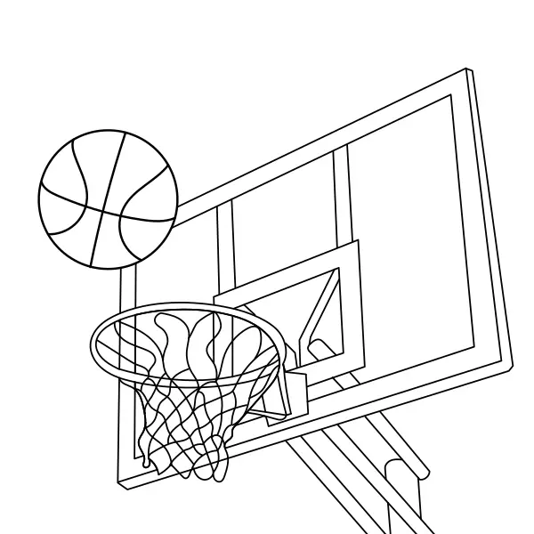 Basketbalový kôš | Online omaľovánky pre deti