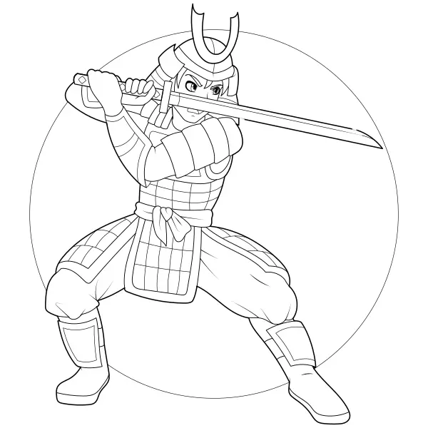 Samuraj | Online omaľovánky pre deti