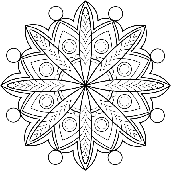 Mandala 34 | Online omaľovánky pre deti