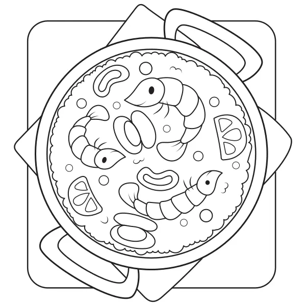 Paella | Online omaľovánky pre deti