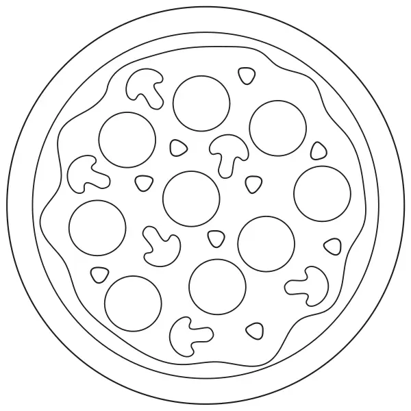 Pizza | Online omaľovánky pre deti