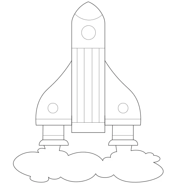 Štart rakety | Online omaľovánky pre deti